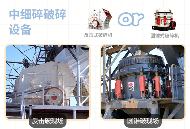 反擊式，圓錐式破碎機作業現場